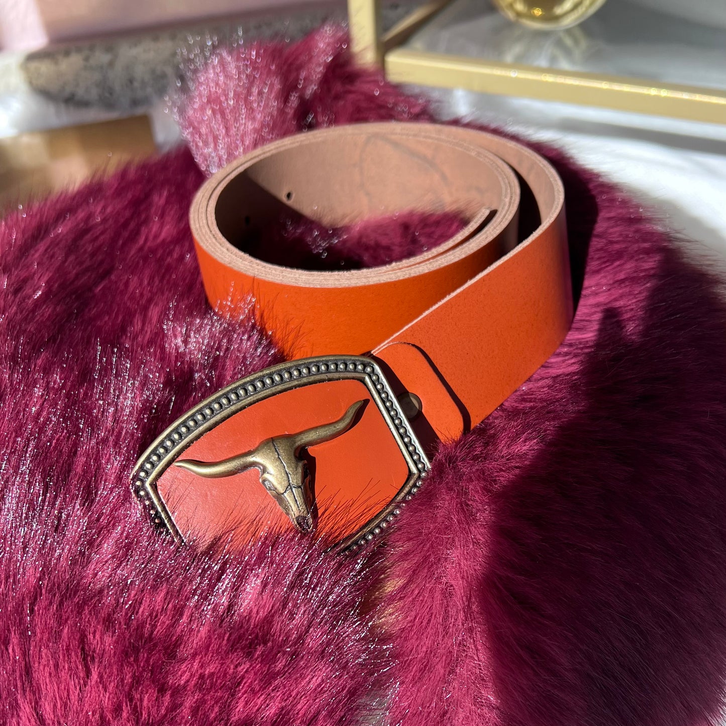 Cinturón de piel cow.