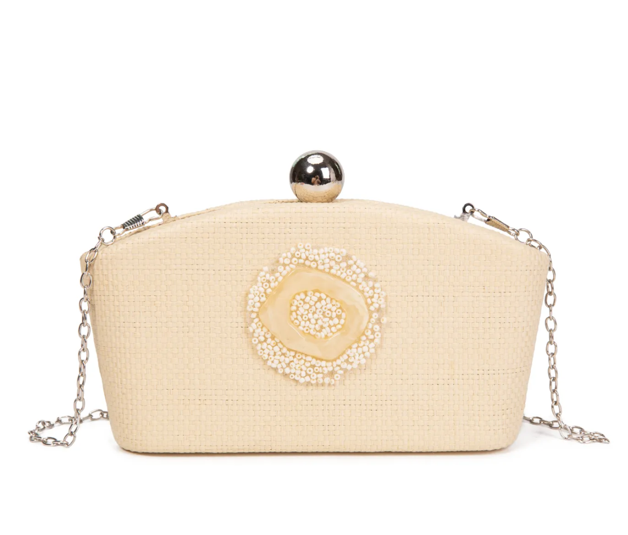 Clutch de fiesta rafia