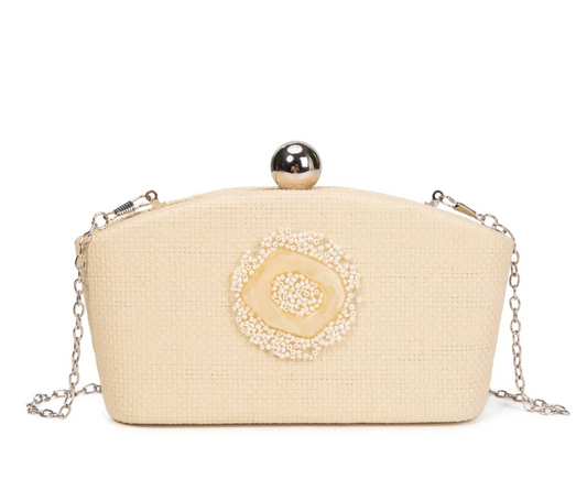 Clutch de fiesta rafia