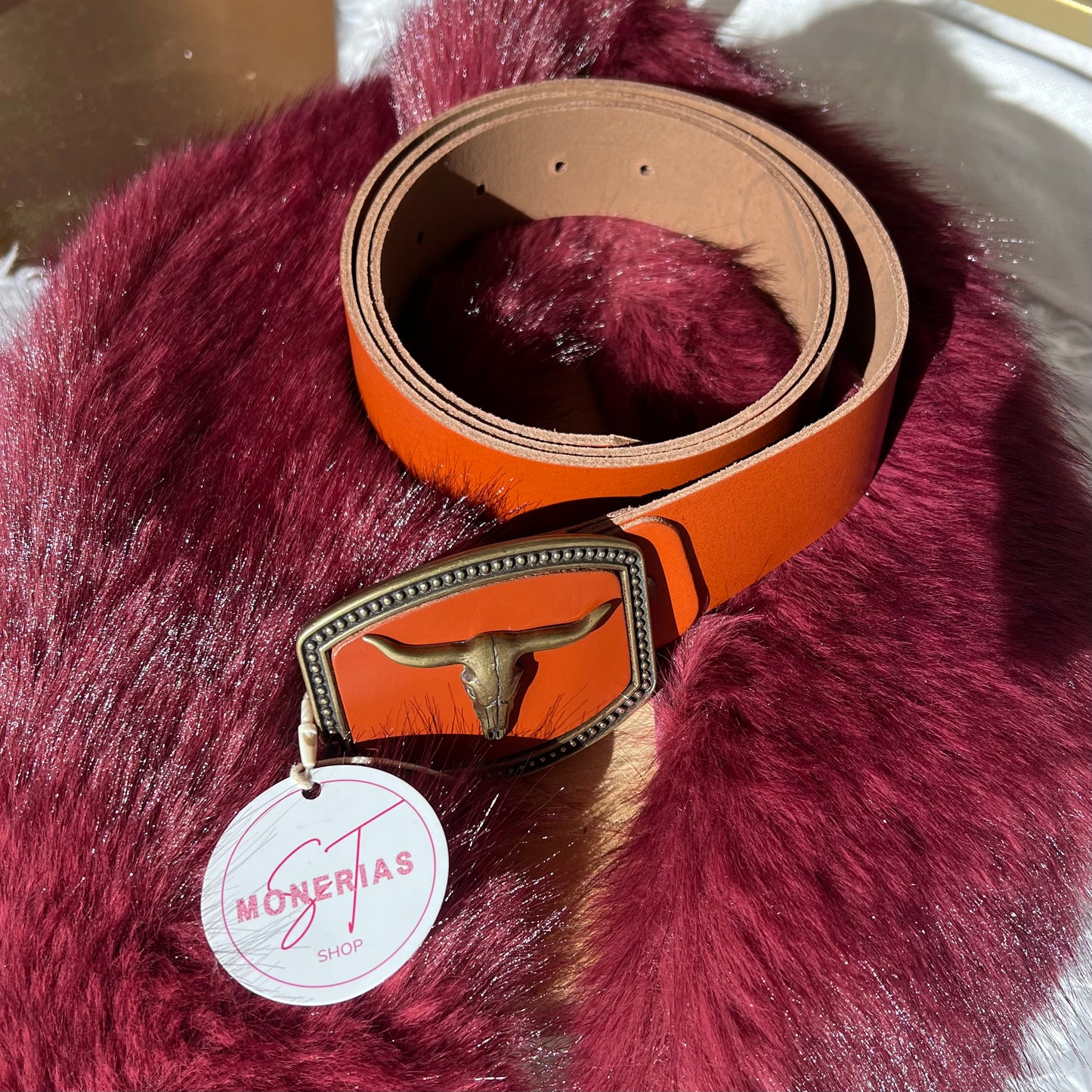 Cinturón de piel cow.