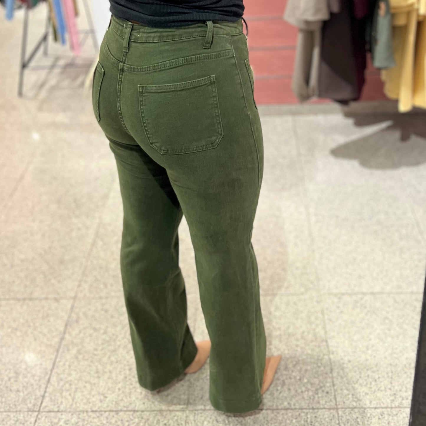 Jeans verde.